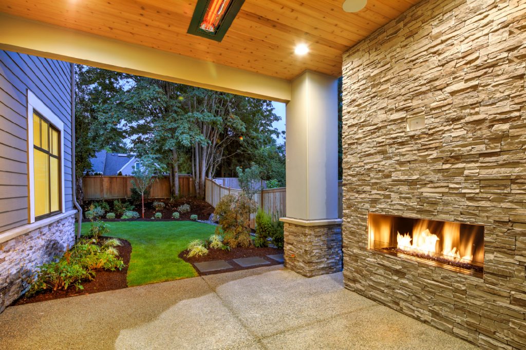 covered patio under decking